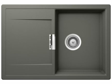 Granitni sudoper  Schock Mono D100S s ocjeđivačem u boji stone pro montaža na radnu ploču.