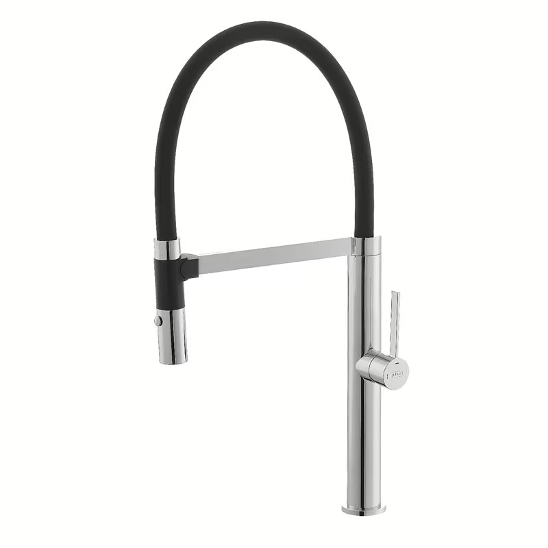 SIKO jednoručna baterija stojeća miješalica za sudoper crni krom s tušem pričvršćenim magnetom