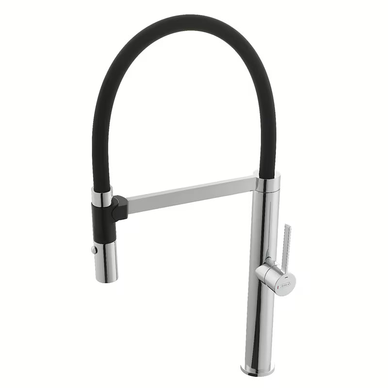 SIKO jednoručna baterija stojeća miješalica za sudoper crni krom s tušem pričvršćenim magnetom