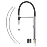 SIKO jednoručna baterija stojeća miješalica za sudoper crni krom s tušem pričvršćenim magnetom