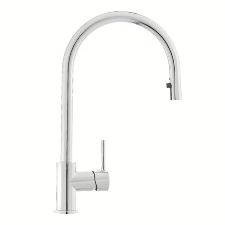 Kromirana miješalica za sudoper SIKO Chrome s izvlačivim tušem i zakretnim krakom