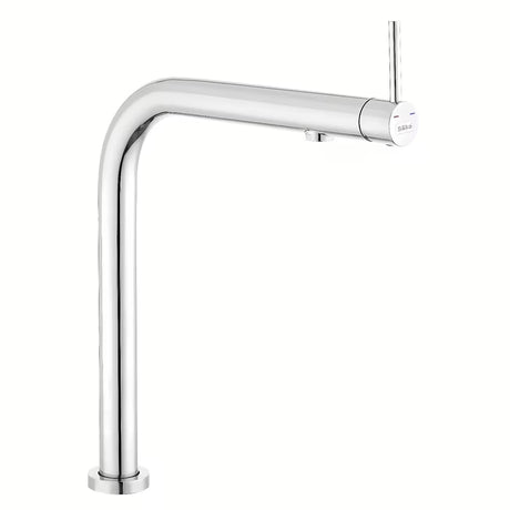 Kromirana miješalica za sudoper SIKO Chrome s uvlačnim pričvršćenjem pro za montažu ispod prozora i ručicom uz izljev