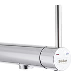 Kromirana miješalica za sudoper SIKO Chrome s uvlačnim pričvršćenjem pro za montažu ispod prozora i ručicom uz izljev