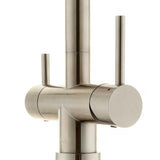 Nehrđajući troputni miješalica za sudoper SIKO Supersteel s odvojenim izlazom pro filtriranu vodu.