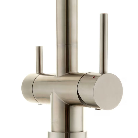 Nehrđajući troputni miješalica za sudoper SIKO Supersteel s odvojenim izlazom pro filtriranu vodu.