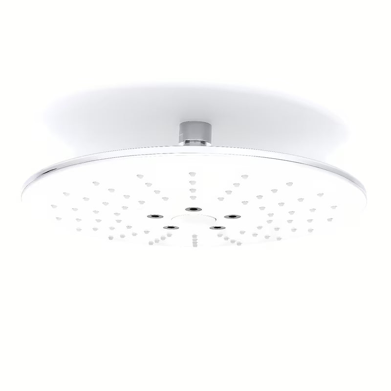 Bijela nadglavni tuš SIKO okruglog dizajna s tipkom pro, prebacivanje 3 mlaza