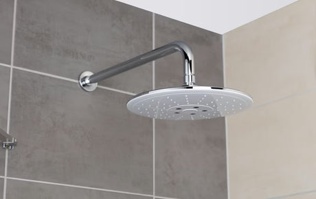 Bijela nadglavni tuš SIKO okruglog dizajna s tipkom pro, prebacivanje 3 mlaza