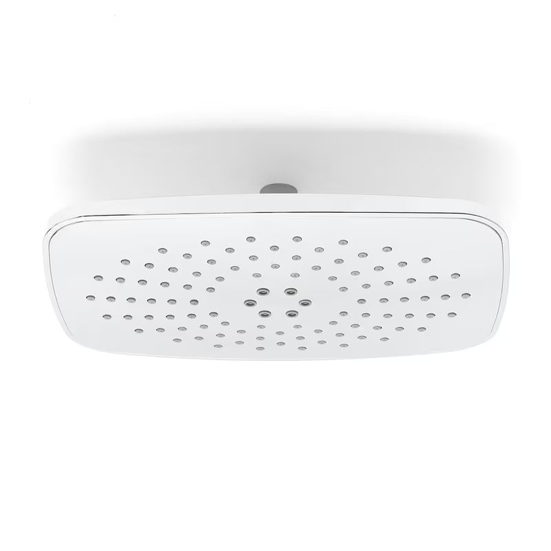 Pravokutna nadglavni tuš SIKO Chrome u bijeloj/krom izvedbi s dvije funkcije mlaza.