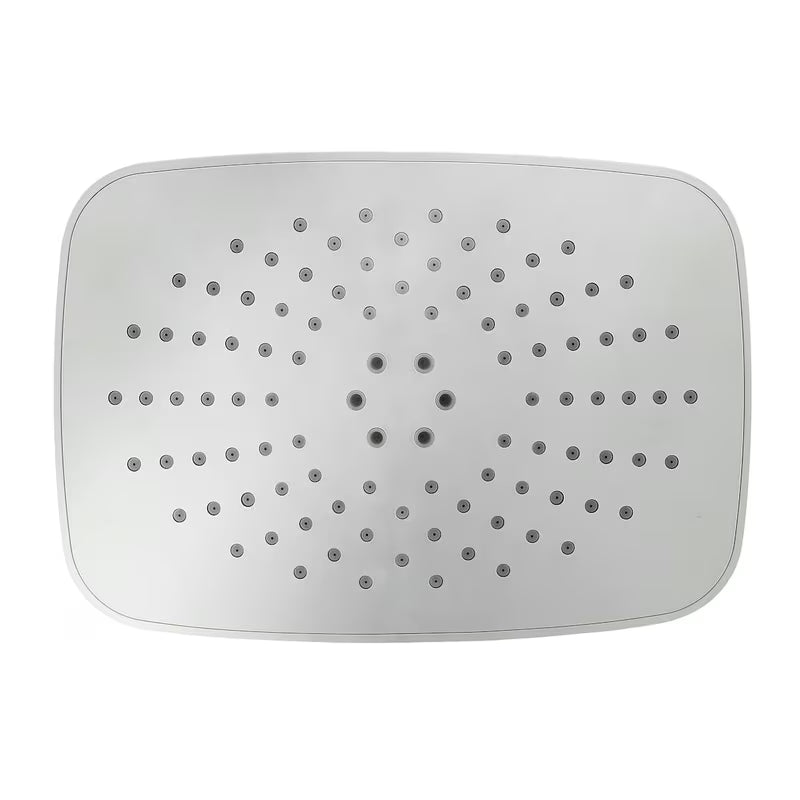 Pravokutna nadglavni tuš SIKO Chrome u bijeloj/krom izvedbi s dvije funkcije mlaza.