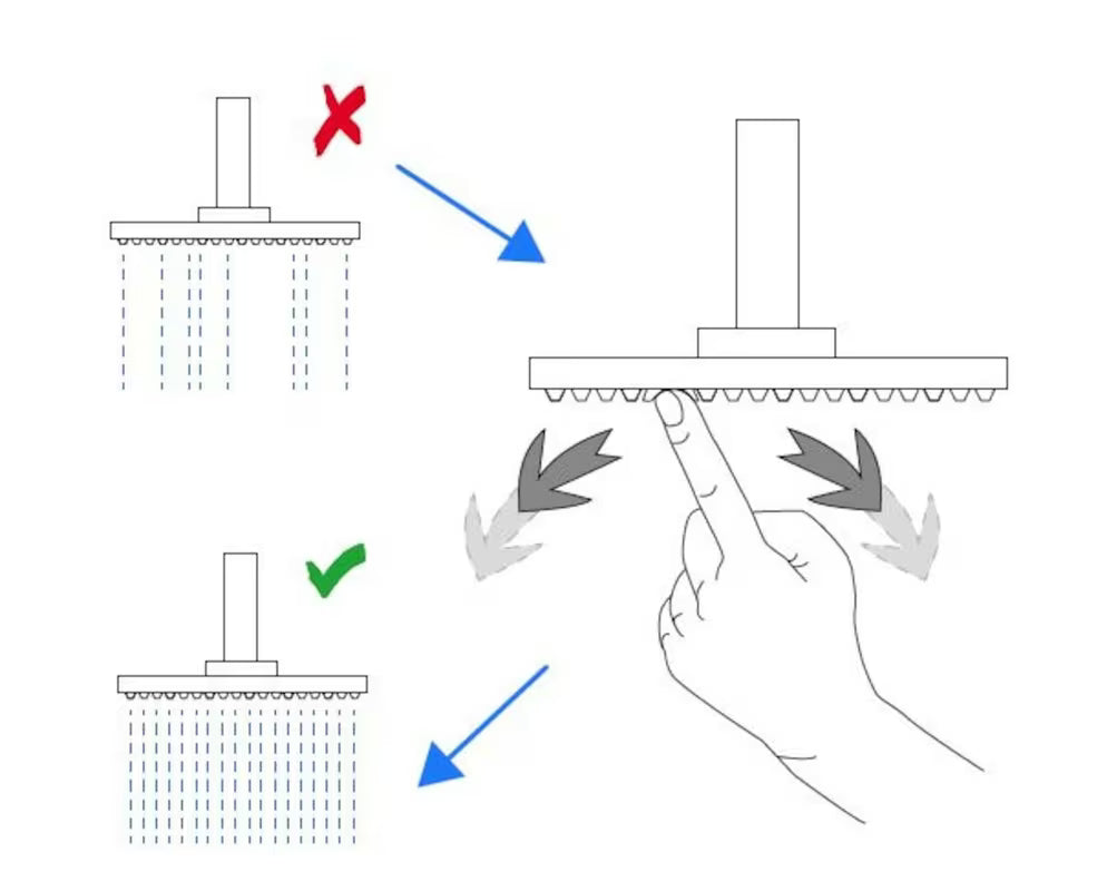 Okrugla nadglavni tuš SIKO Grey-Chrome u kombinaciji sive i kroma, promjer 20 cm.