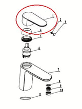 Zamjenska kromirana ručica SIKO Lucida pro za slavinu u kupaonici ili kuhinji.