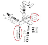 Preusmjerivač SIKO Lucida pro za prebacivanje toka vode između tuš glave i izljeva kade.