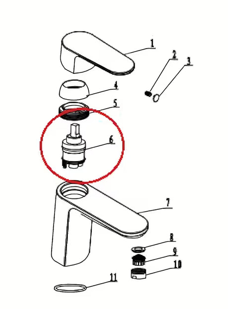 Zamjenski kartuša SIKO Lucida pro za slavinu pro za obnovu glatkog protoka vode