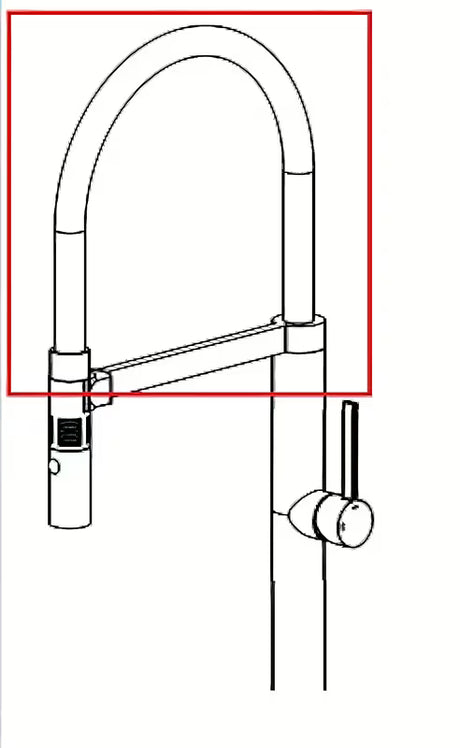 Kromirani izljevni krak SIKO kao dodatak za slavinu.