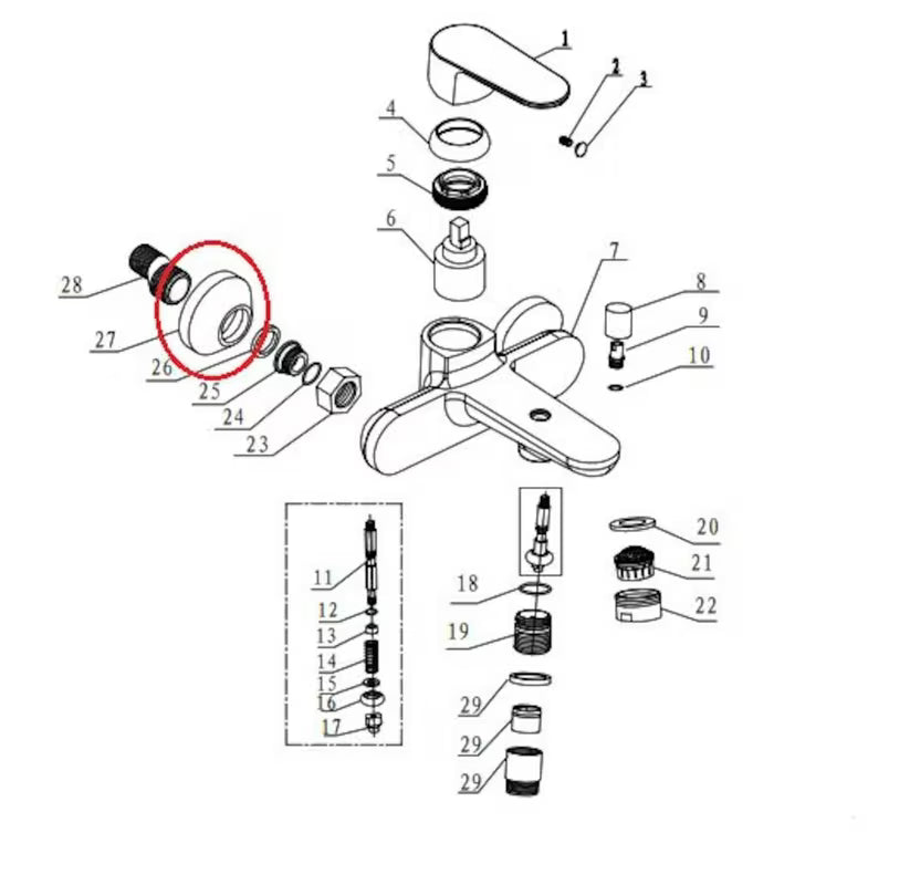 Rozeta SIKO Lucida namijenjena pro za tuš slavinu LU222 pro za uredno prekrivanje montažnog otvora.