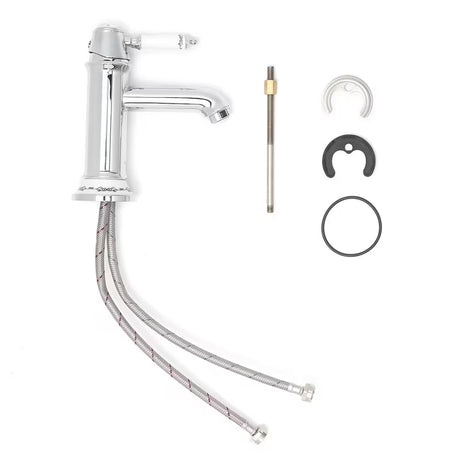 Kromirana miješalica za umivaonik SIKO Provence u retro dizajnu s ukrasnim detaljima