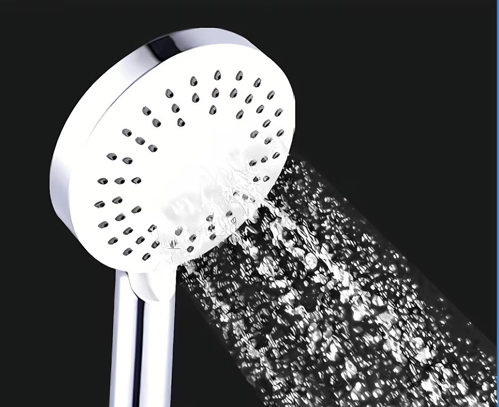 Bijela ručna tuš slušalica SIKO okruglog dizajna, promjera 12 cm, sa samočistećim mlaznicama