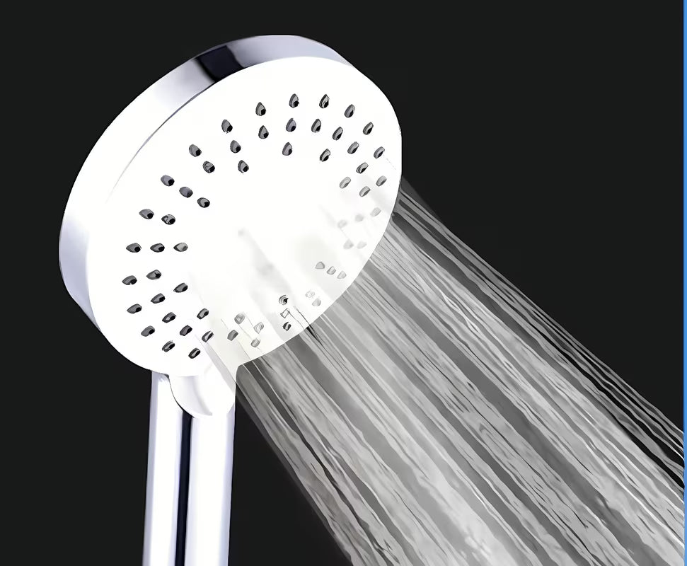 Bijela ručna tuš slušalica SIKO okruglog dizajna, promjera 12 cm, sa samočistećim mlaznicama