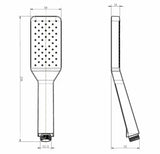 Kromirani ručni tuš SIKO sa samočistećim mlaznicama i jednom funkcijom tuširanja