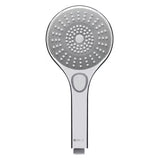 Kromirana ručna tuš slušalica SIKO promjera 115 mm s prebacivanjem između 3 mlaza tipkom.