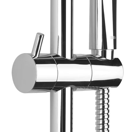 Tuš set SIKO Chrome s podesivim razmakom, kliznim držačem, ručnim tušem s 3 funkcije i metalnim crijevom