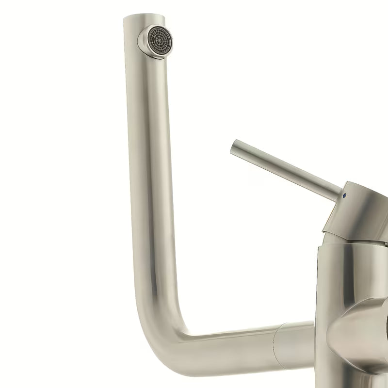 Inox miješalica za sudoper SIKO Steel s okretnim izljevom u mat izvedbi supersteel