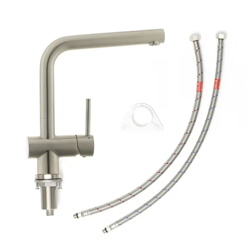 Inox miješalica za sudoper SIKO Steel s okretnim izljevom u mat izvedbi supersteel