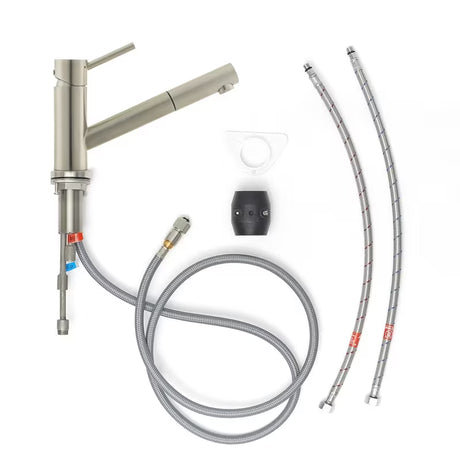 Inox miješalica za sudoper SIKO Steel s izvlačivim tušem u izvedbi supersteel