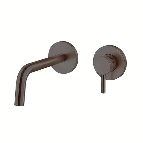 Podžbukna miješalica za umivaonik Paffoni Light u brušenom crnom niklu s minimalističkim dizajnom.