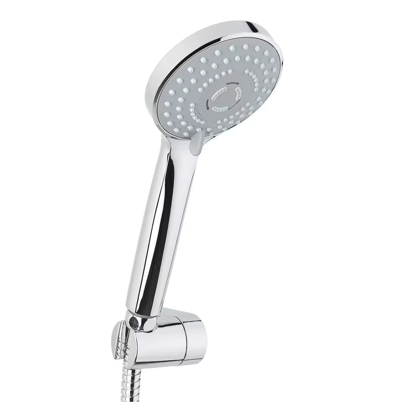 Kromirani set za kadu SIKO s 3-funkcijskom ručnom tuš-slušalicom, metalnim crijevom i držačem tuševi.