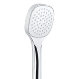 Kromirani set za kadu SIKO s ručnim tušem, mjedenim držačem i metalnim crijevom 150 cm, zaobljenog dizajna.