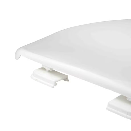 Bijela WC daska od termoplasta s plastičnim šarkama u jednostavnoj izvedbi