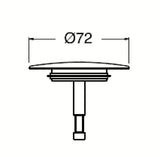 Silfra zamjenski čep pro za kade automatske sifone SEICRTEK i SUCRTEK u kromiranoj izvedbi