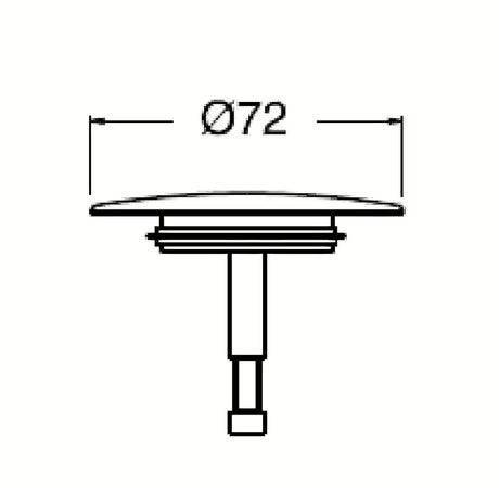 Silfra zamjenski čep pro za kade automatske sifone SEICRTEK i SUCRTEK u kromiranoj izvedbi