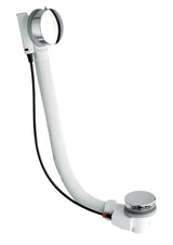 Kromirani odljevno preljevna garnitura za kadu Silfra s metalnim upravljačkim gumbom i čepom s pokrivnom kapicom