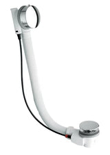 Kromirani odljevno preljevna garnitura za kadu Silfra s metalnim upravljačkim gumbom i čepom s pokrivnom kapicom