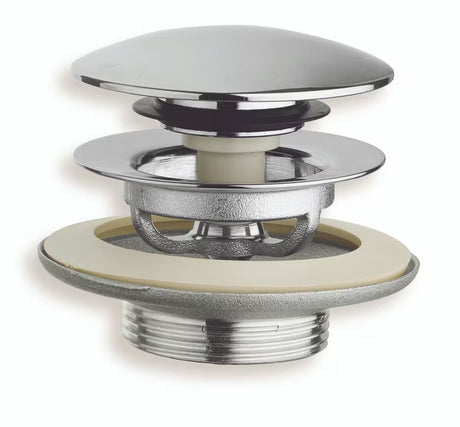 Kromirani click-clack čep pro sifon za kadu Silfra