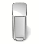 Uski pedalni kanta za otpad Simplehuman od nehrđajućeg čelika, zapremine 5 litara, prikladan za kupaonicu i za WC školjke.