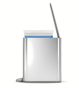 Uski pedalni kanta za otpad Simplehuman od nehrđajućeg čelika, zapremine 5 litara, prikladan za kupaonicu i za WC školjke.