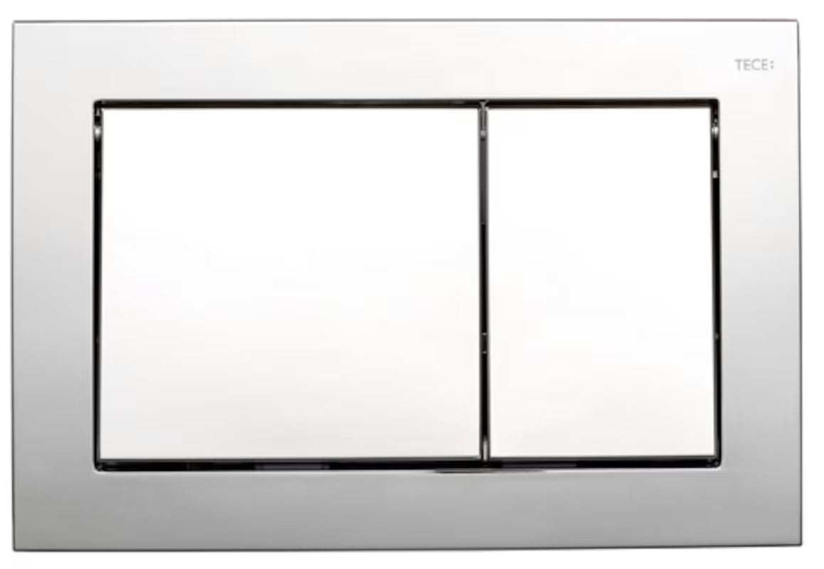 Tece Base tipka za aktiviranje pro WC školjke, dvokoličinska, sjajni krom