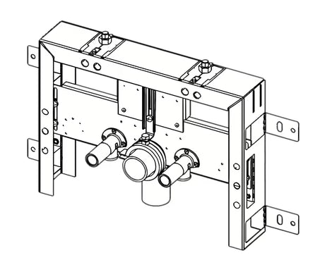 Montažni okvir Tece Kutija pro za ugradnju visećeg bidea s ugradbenom dubinom 8 cm.