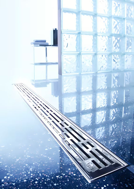 Dizajnerski rešetka Tece Drainline od brušenog nehrđajućeg čelika pro tuš kanalica