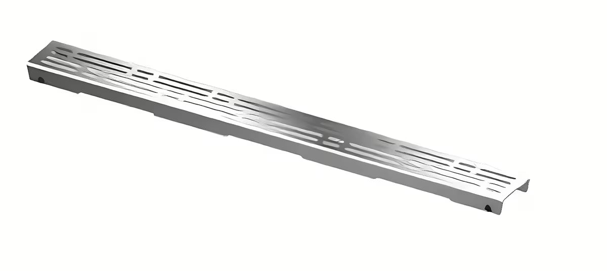 Dizajnerski rešetka Tece Drainline od brušenog nehrđajućeg čelika u dekoru basic pro tuš kanalica