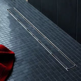 Tece Drainline ravni nehrđajući rešetka plate pro za umetanje pločica s poliranim vidljivim rubovima