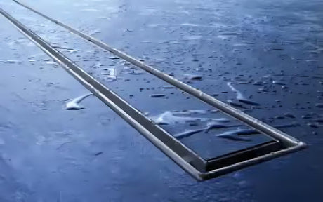 Tece Drainline ravni nehrđajući rešetka plate pro za umetanje pločica s poliranim vidljivim rubovima