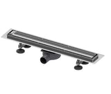 Tuš kanalica Tece Linus 80 cm u izvedbi chrome s rešetkom pro za umetanje pločica