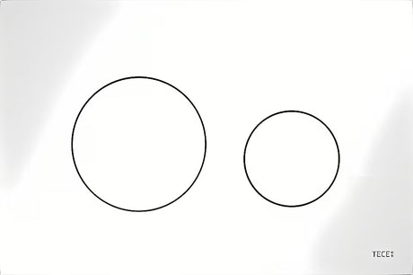 Bijela plastična dvokoličinska tipka za aktiviranje Tece Loop pro WC školjke vodokotlića TECE