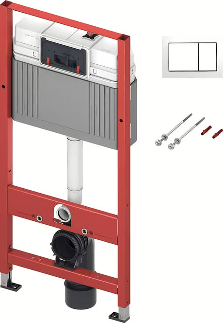 Samonosivi modul Tece s podžbuknim vodokotlićem pro viseća WC školjka za knauf sa bijelom tipkom Tecebase