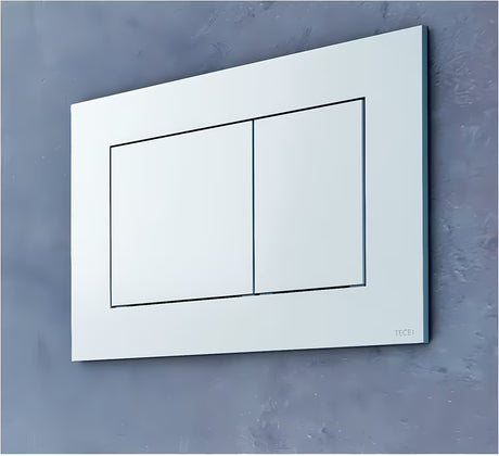 Bijela plastična tipka za aktiviranje Tece tecenow pro WC školjke s dvokoličinskim ispiranjem