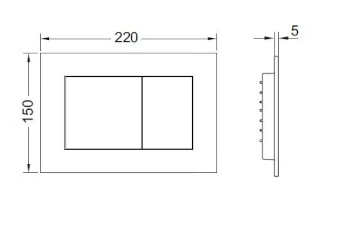 Plastično tipka za aktiviranje Tece tecenow u mat krom izvedbi pro dvokoličinsko ispiranje WC školjke